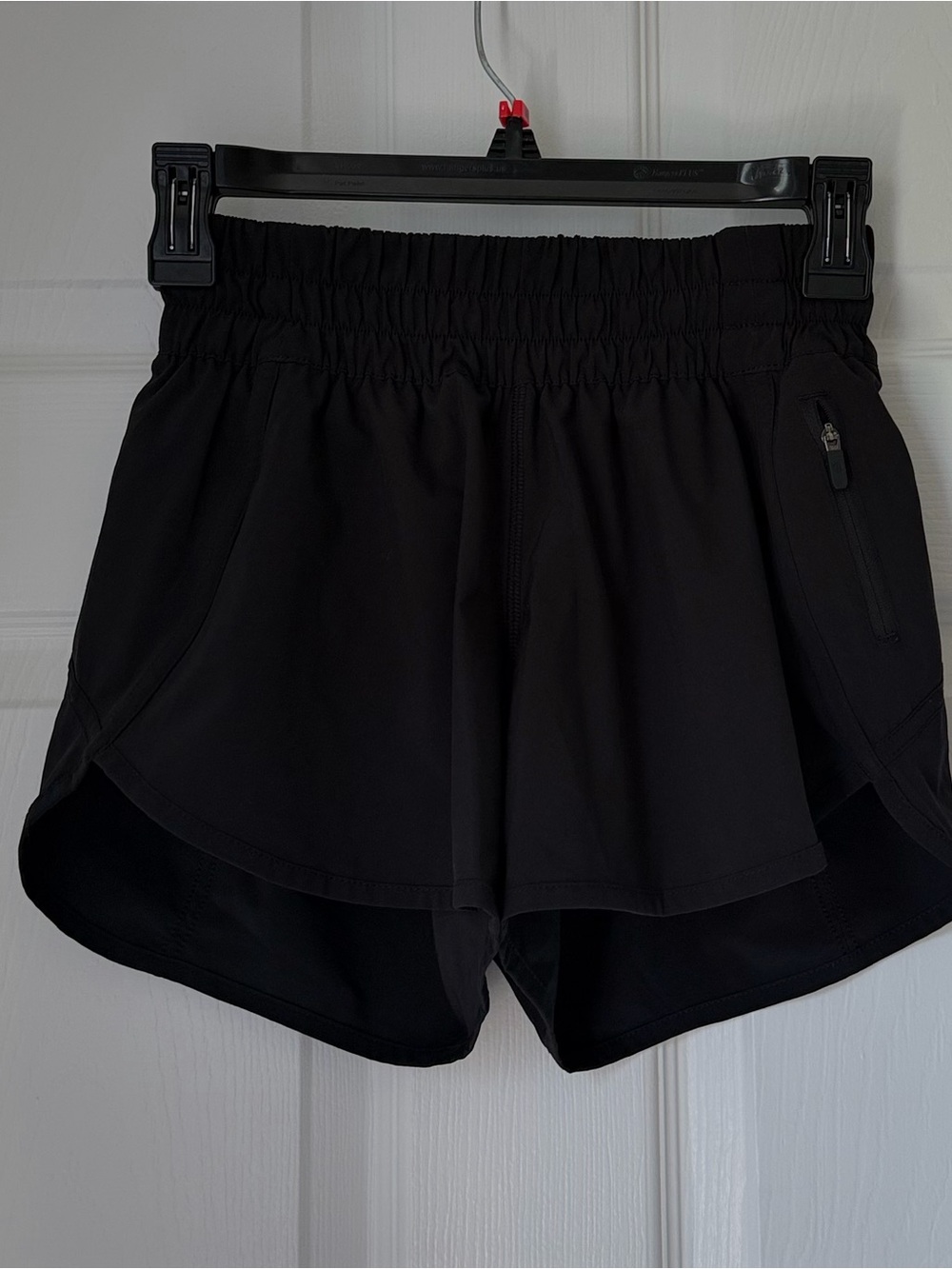 lululemon athletica track that short in black size 4